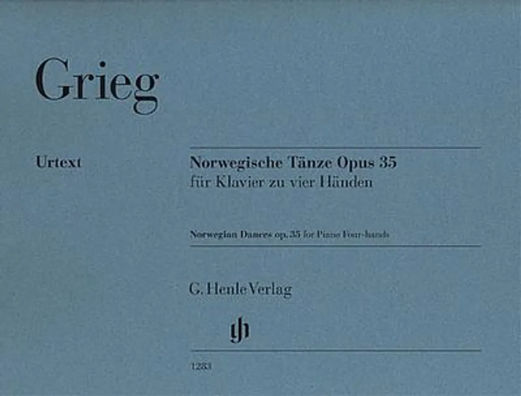 Partition de Piano Danses Norvégiennes Op. 35 Grieg pour Quatre Mains