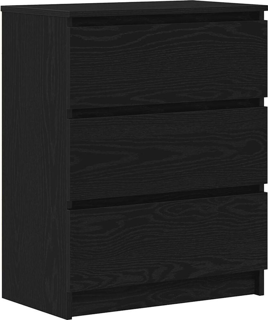 Sideboard Schwarz Eichen-Optik 60x35x76 cm Holzwerkstoff