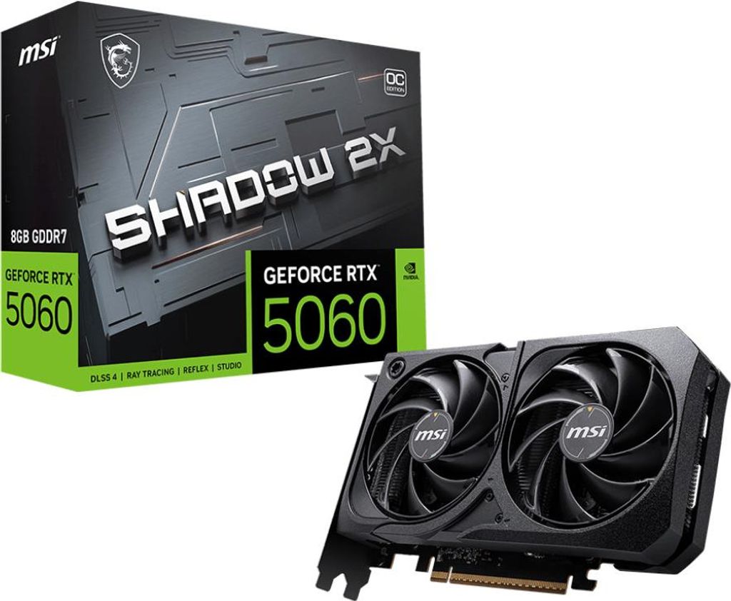 MSI GeForce RTX 5060 8G SHADOW 2X OC, GeForce RTX 5060, 8 Zdjęcie produktu 