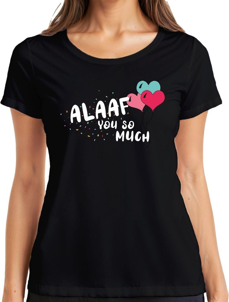 ALAAF You So Much Karneval Köln Konfetti Herzballons Lustig Damen T-Shirt, Schwarz, XXL
