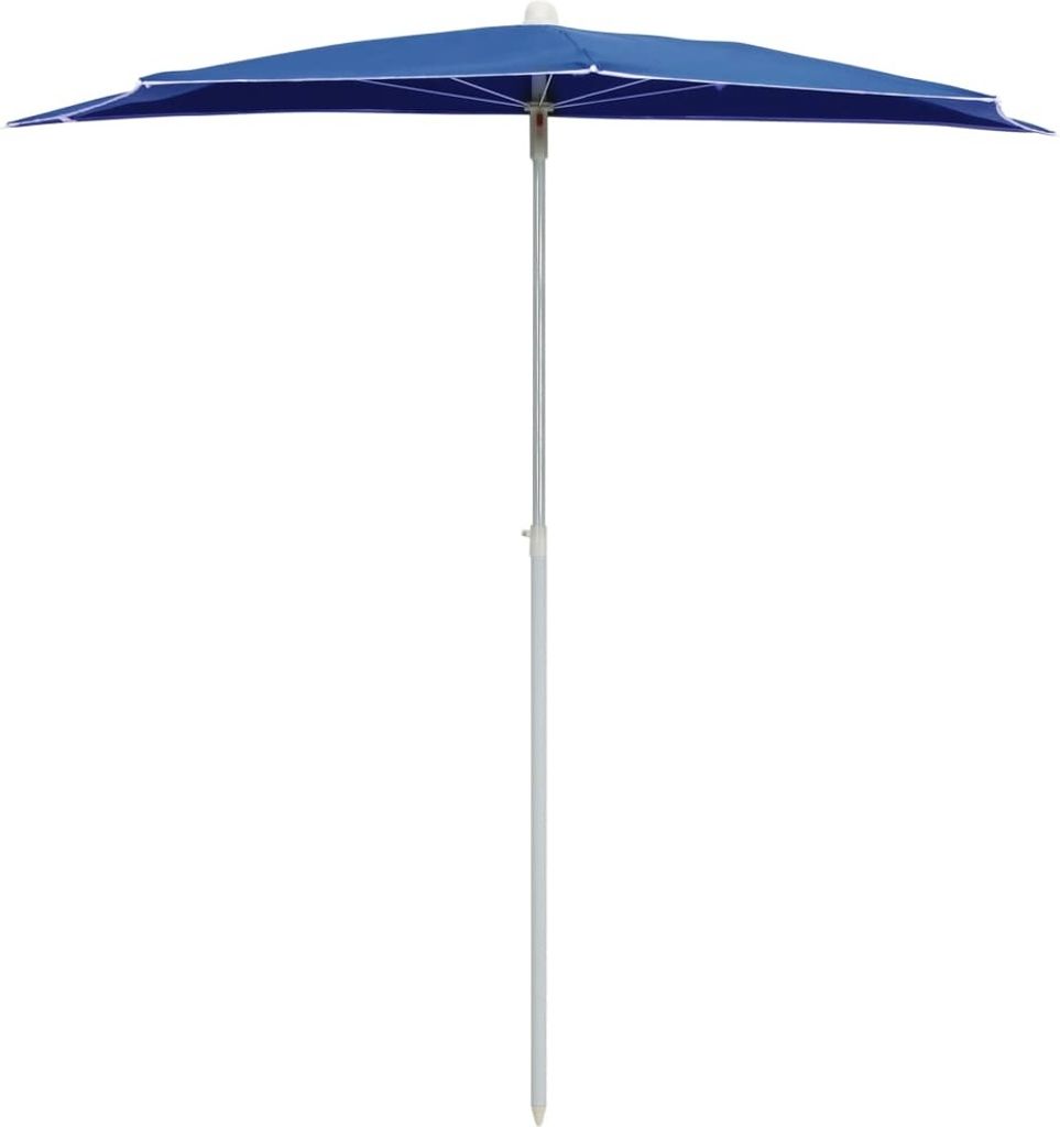 "SALE 2026"Sonnenschirme - Blau Halb-Sonnenschirm mit Mast 180x90cm Azurblau Stabli Möbel5677531