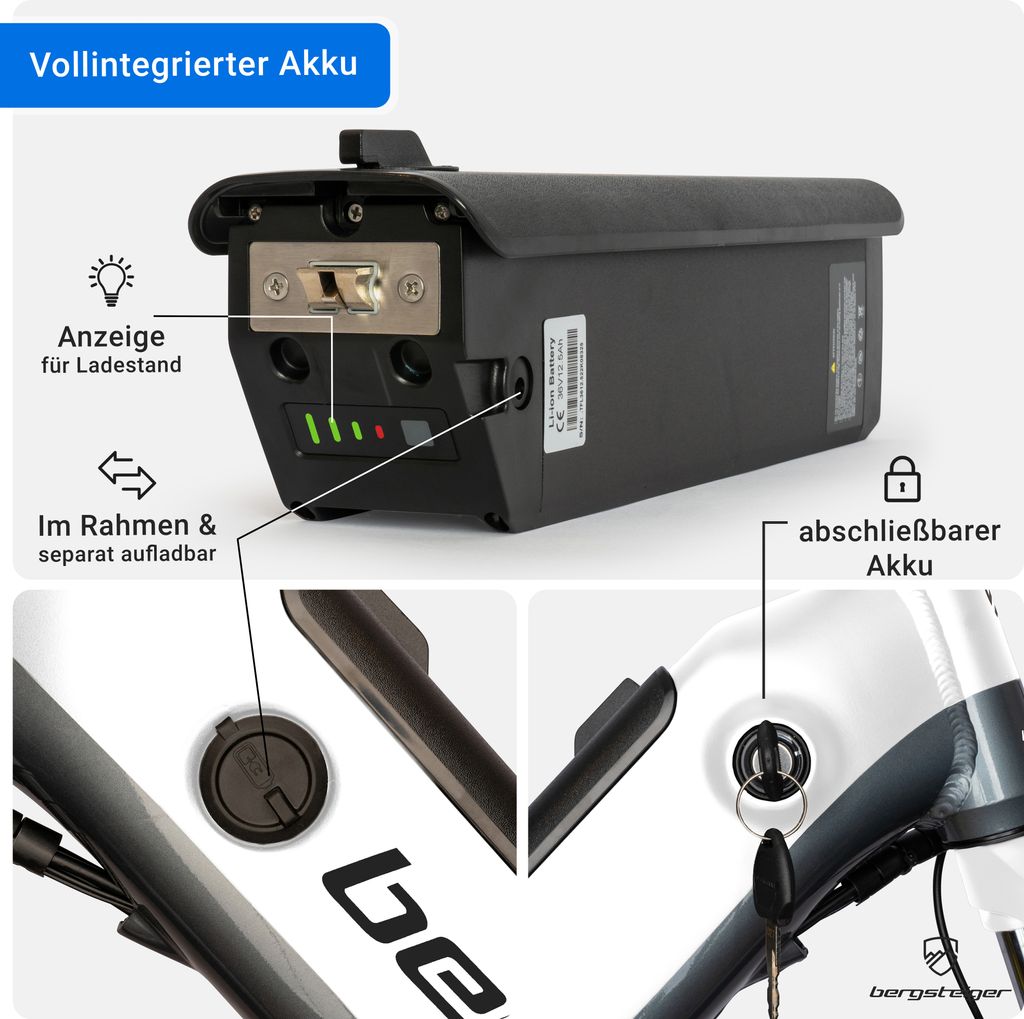 Bergsteiger London 20 Zoll E-Bike Klapprad mit 250 Watt Produktbild 4