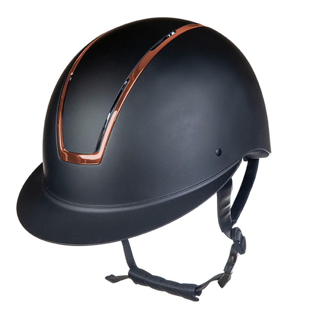 HKM Reithelm Lady Shield schwarz/ roségold L=58-60 cm