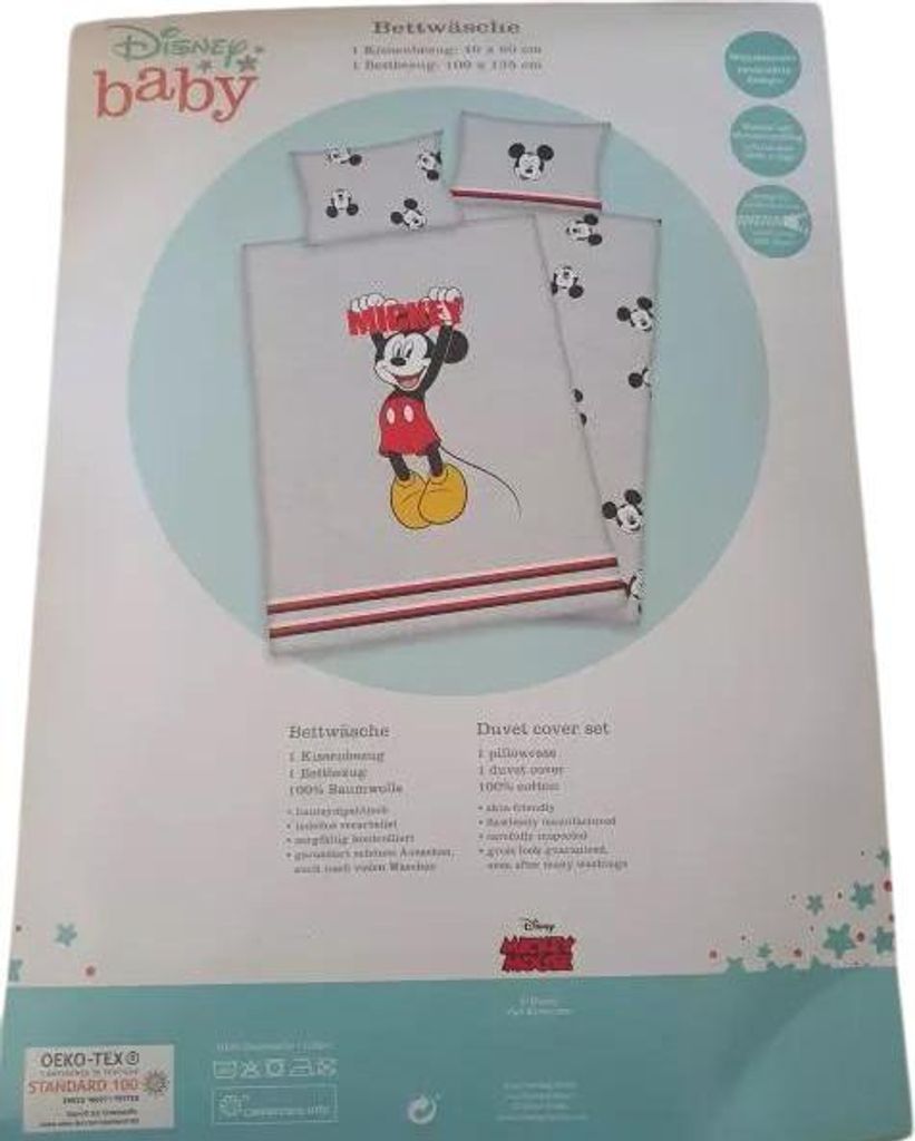 Disney Mickey Mouse - Wendebettwäsche - 40 x 60 / 135 x 100 Produktbild 