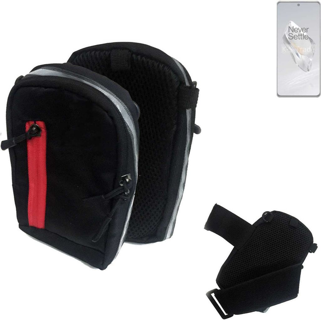 K-S-Trade Outdoor Gürteltasche Holster Umhängetasche kompatibel mit OnePlus OnePlus 12 schwarz Handy Tasche Case travelbag Schutz Hülle Handy