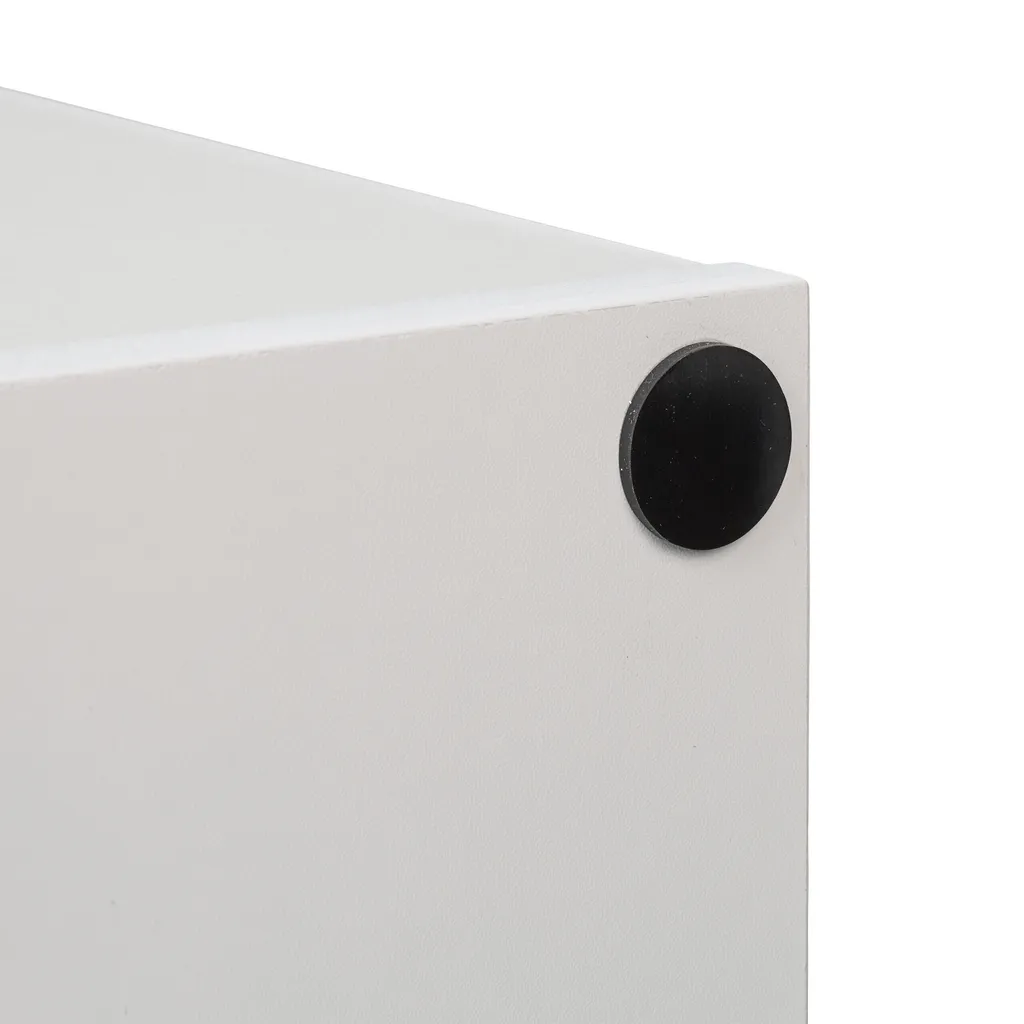 Relaxdays Porte-documents blanc 4 compartiments pour bureau et tri A4 - 6