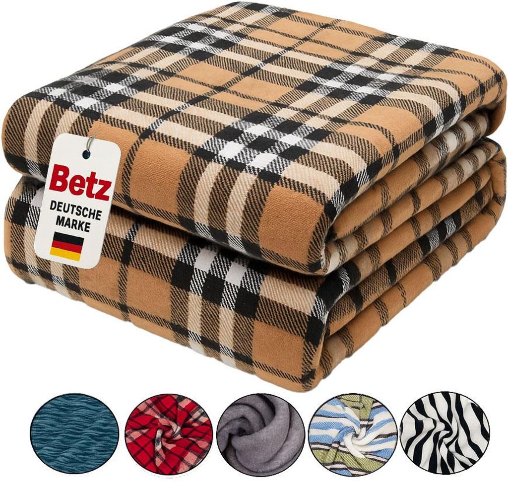 Betz Kuscheldecke MODENA 150x200cm Farbe Karo braun Produktbild 