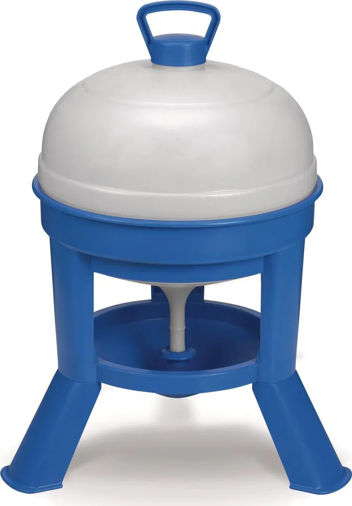 Distributeur d'eau Duvo+ bleu en polystyrène pour oiseaux de cage