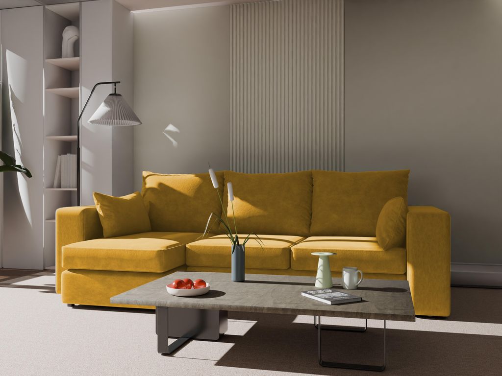 4ALL HOME Ecksofa mit Schlaffunktion Paco 246x145 cm - Couch - Sofa mit Bettkasten - Eckcouch - L-Form - Schlaffsofa - Schlafsofa mit Bettkasten - ...