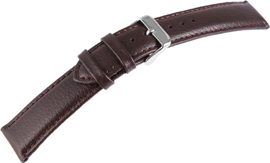 Basic Echtleder Armband in dunkelbraun genarbt gepolstert