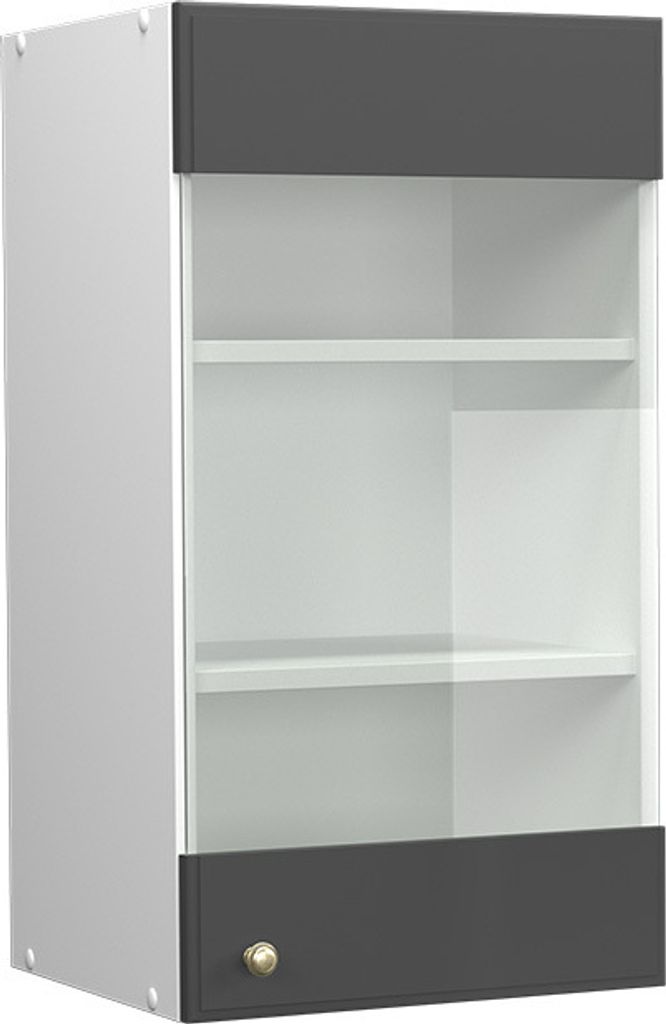 Küchenglasschrank Vicco Fame-Line Anthrazit-Gold 40 cm, Model 37964