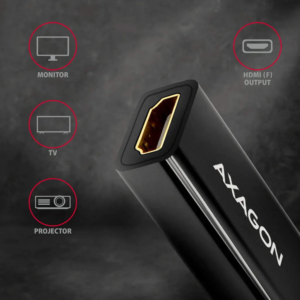 Convertitore Attivo DisplayPort a HDMI AXAGON RVD-HI14N 4K Nero - 3