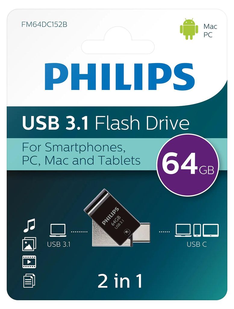 Philips FM64DC152B - Pamięć flash USB - 64 GB - USB 3.1 / Zdjęcie produktu 
