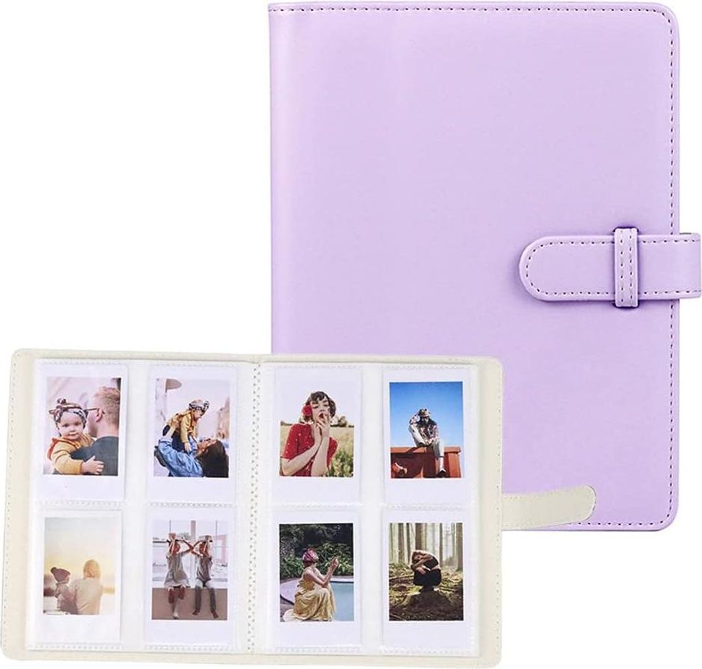 128 Pocket PolyurethanCover Fotoalbum Geburtstag Hochzeitsgeschenk - Mini Fotoalbum mit Fotoaufbewahrung.