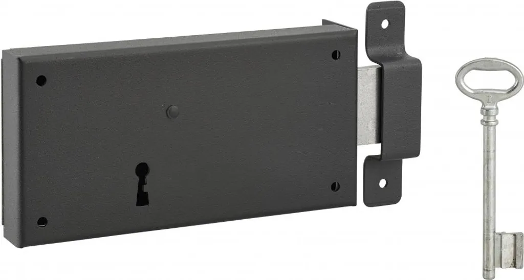Verrou de porte de cave horizontal en applique Thirard 160x80mm à droite