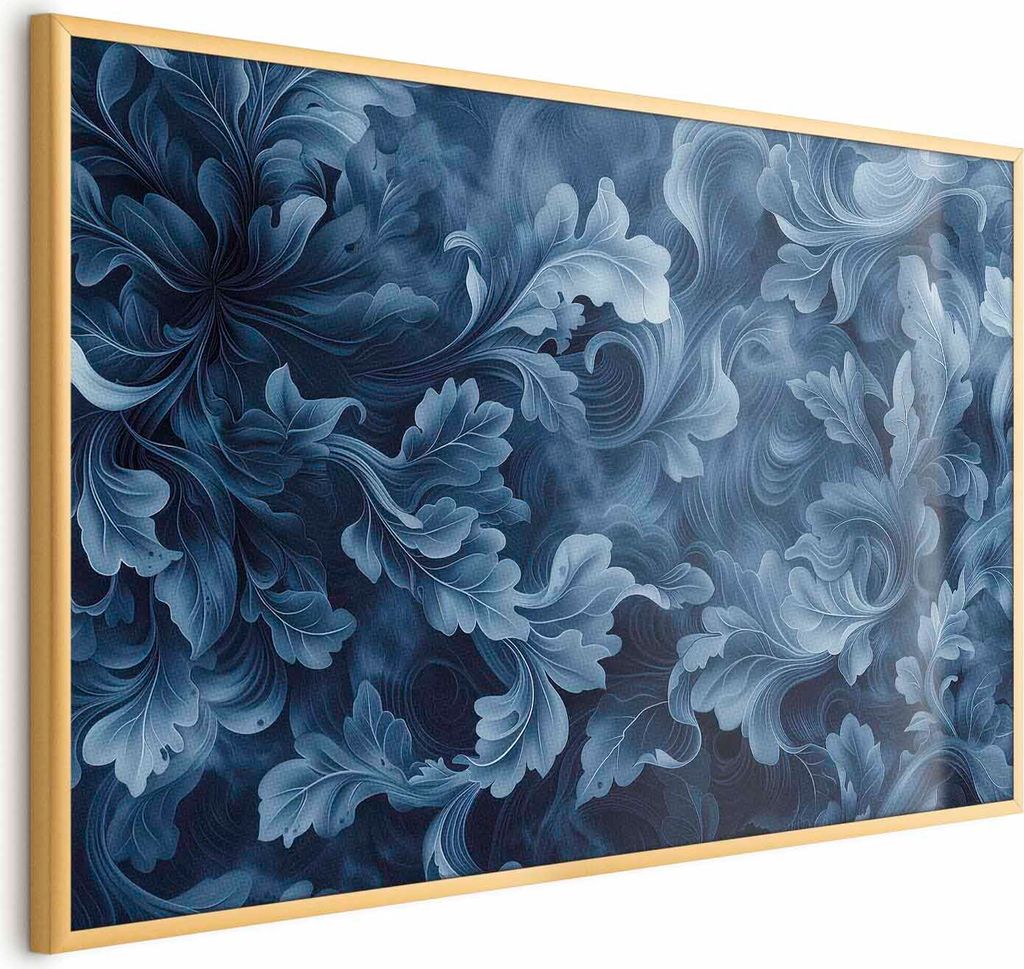 Posterpapier Poster - Dense, Dark Blue Abstract Ornaments 90x60 cm Muster f-H-10010-ao-a