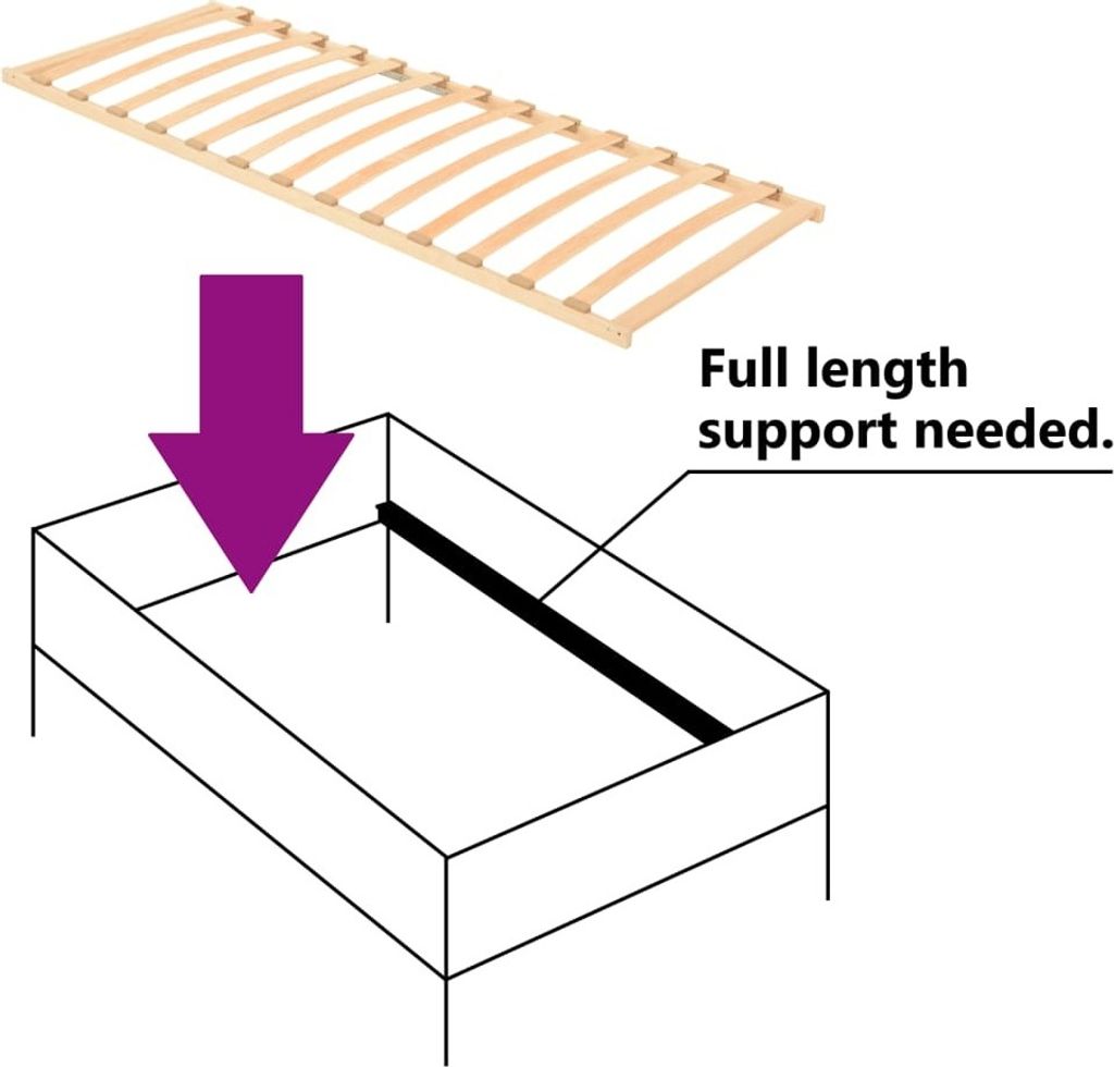 VidaXL Rete A Doghe In Legno 70x200 Cm – 13 Doghe In Betulla, Telaio In Faggio, Con Tappi In Gomma, Max 150 Kg - 5