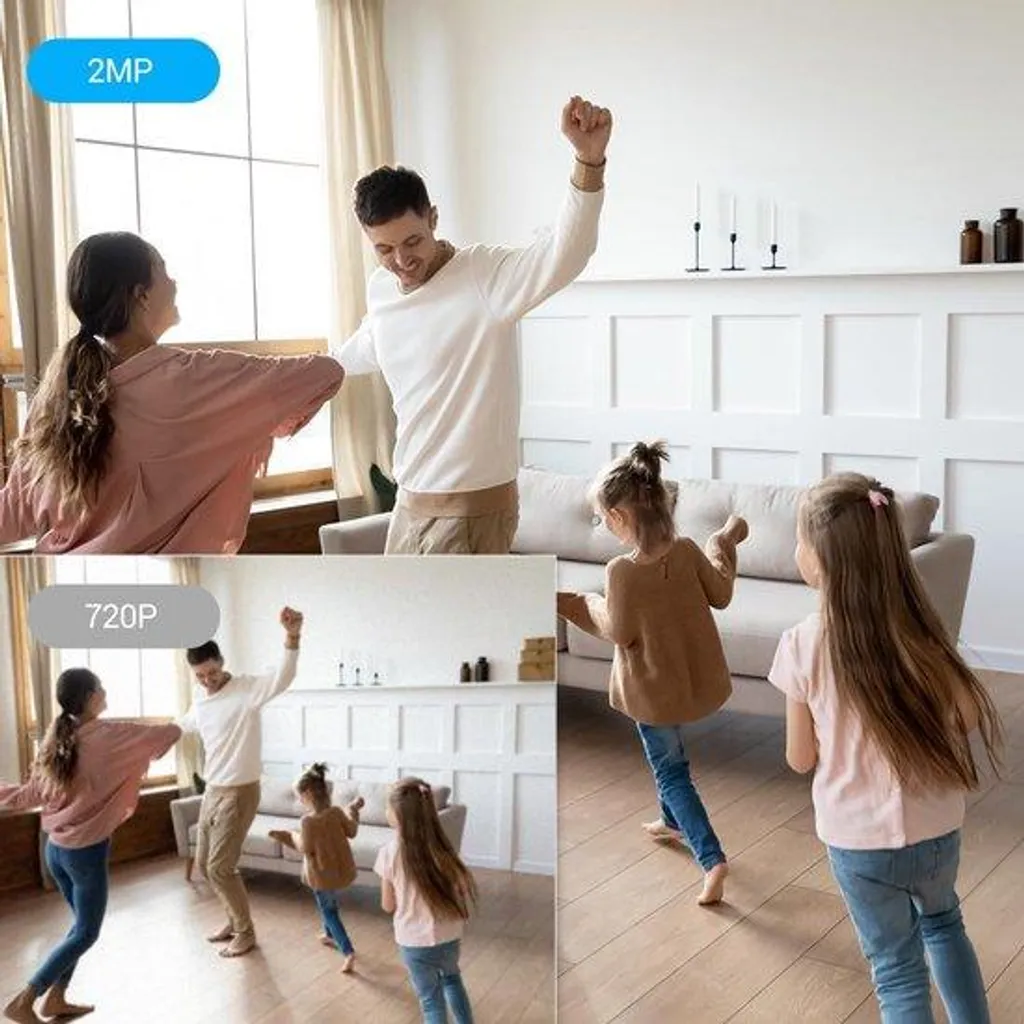 Caméra connectée intérieure Wi-Fi sur batterie 1080p avec Carte SD