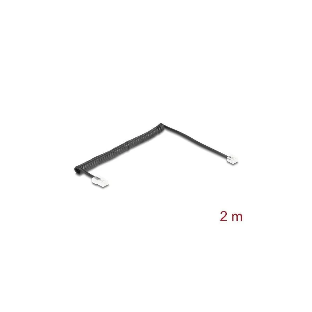 Cavo Telefono Delock RJ11 RJ45 2m Nero | Soluzione Salvaspazio Ufficio