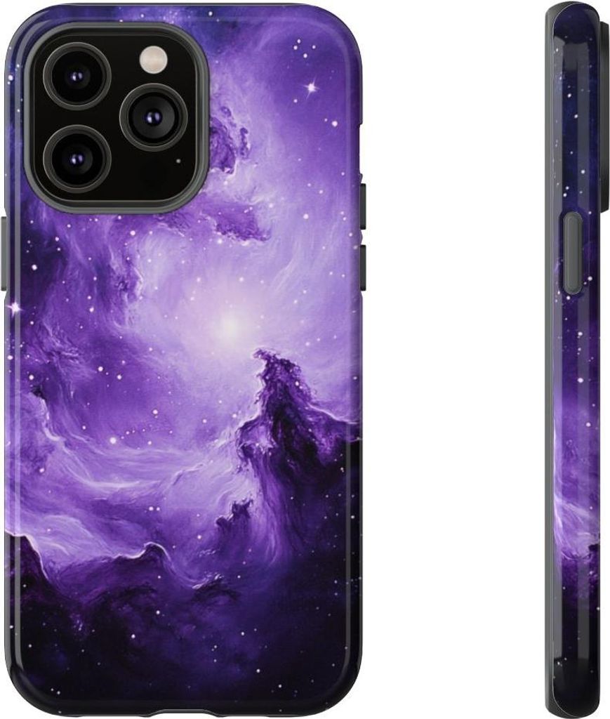 Lila Nebelgalaxie – Hülle Kompatibel mit iPhone 14 Pro Max