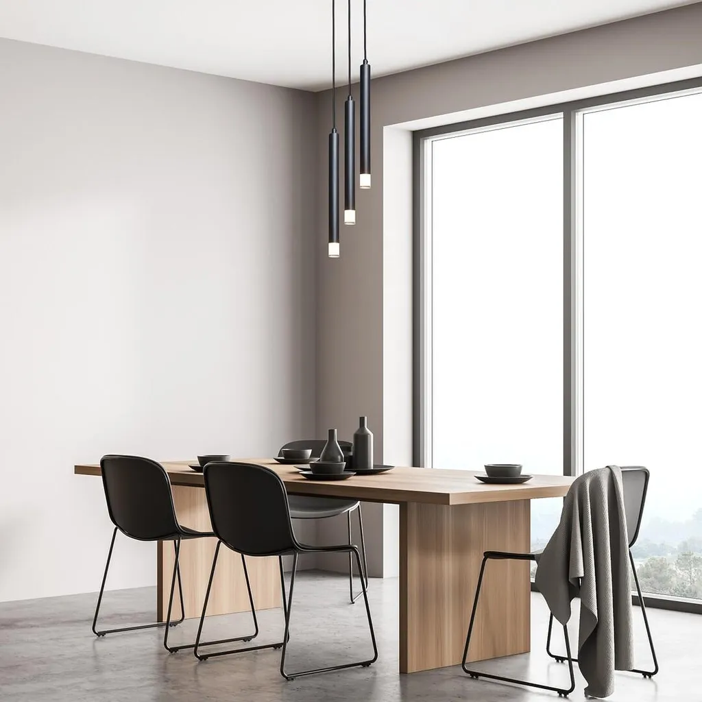 Éclairage de Table à Manger Suspension 3 Lampes Ramira Noire G9 Design