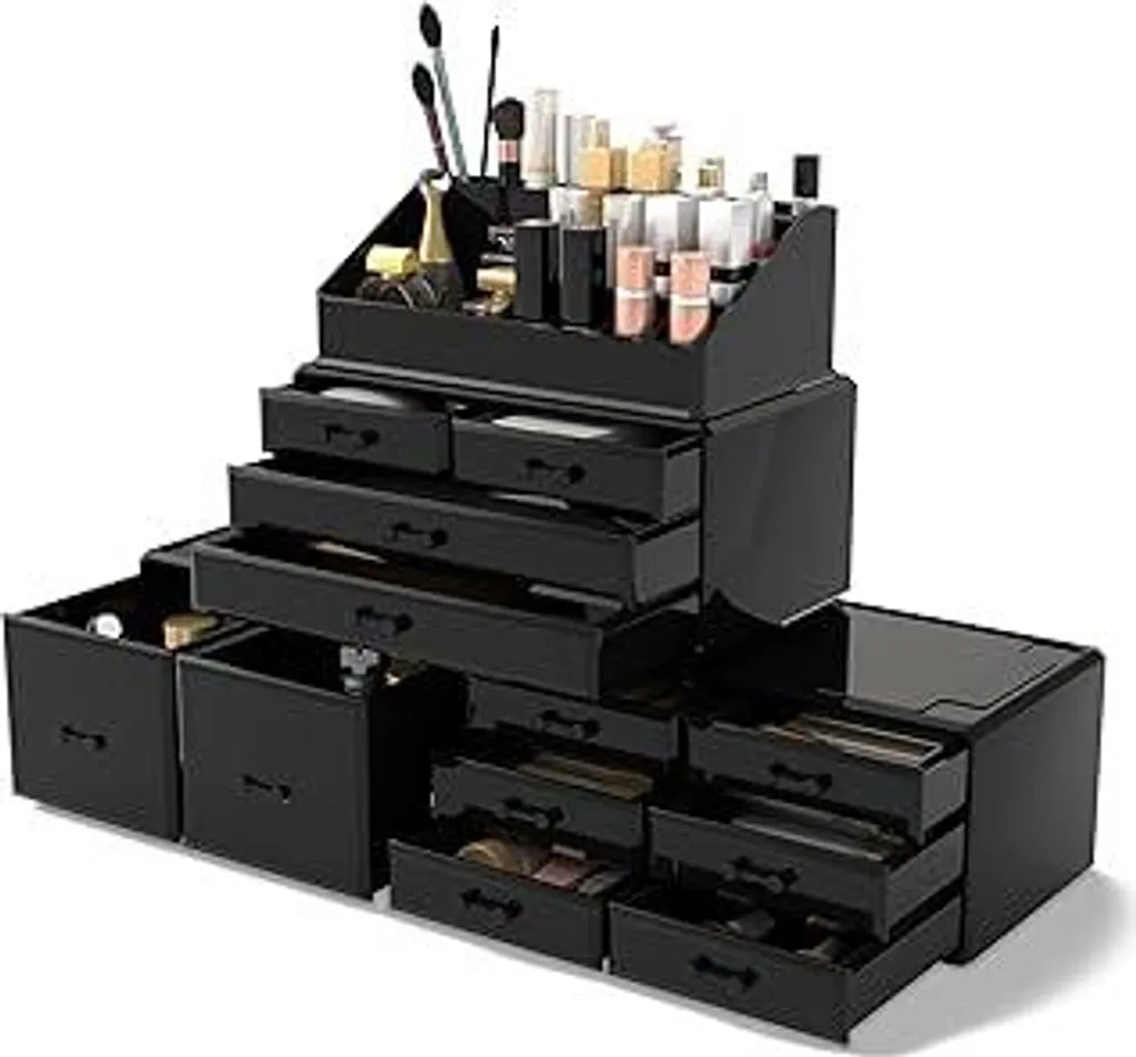 Readaeer Organizer per trucchi/Contenitore per cosmetici/Scatola per trucchi a 4 scomparti? Adatto per camera da letto e bagno