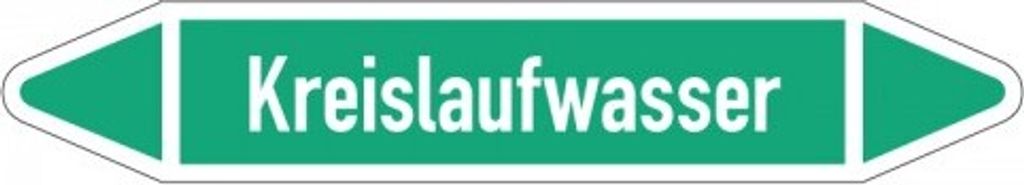 Dreifke Aufkleber I RKZ-Etikett Kreislaufwasser, DIN 2403, grün/weiß, für Ø ...