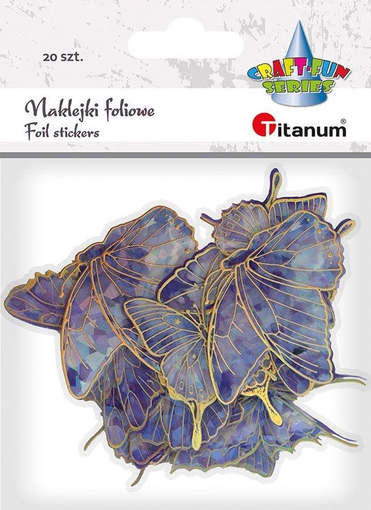 Folienaufkleber Schmetterlinge violett 20 Stück Titanum