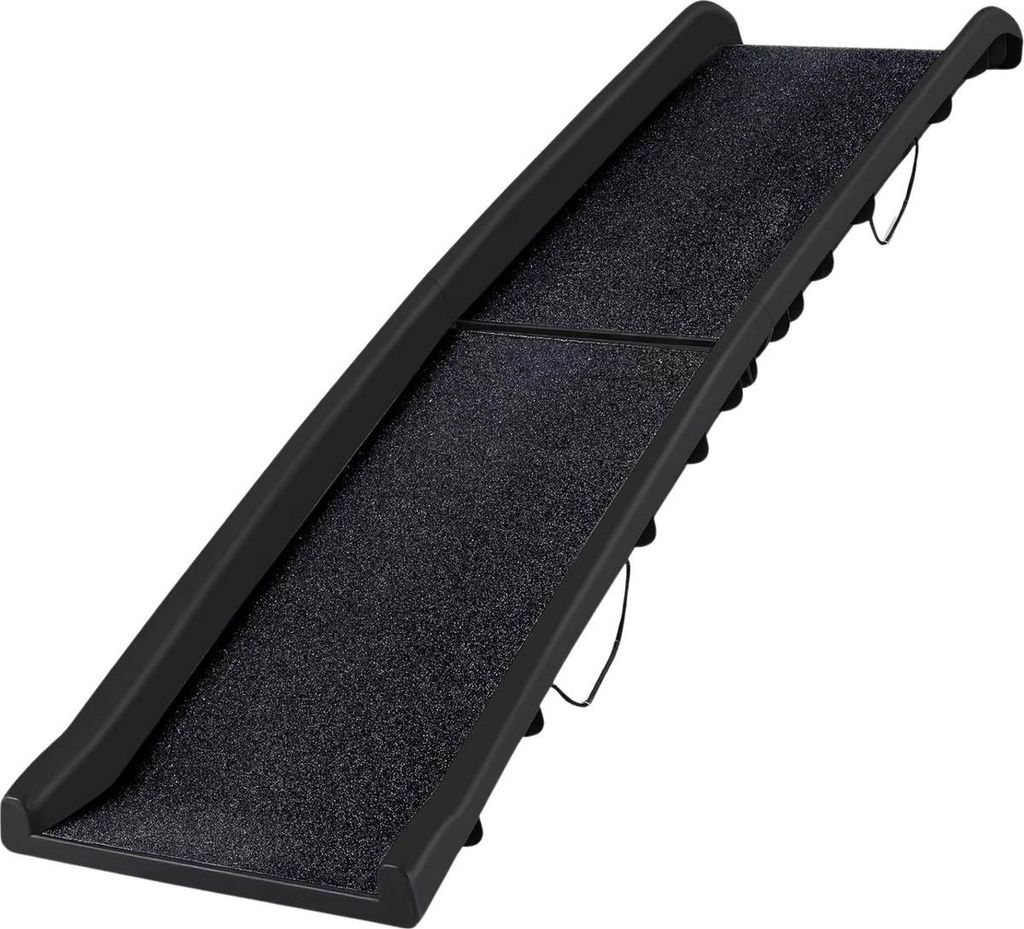 Bolt Edge Faltbare Hundetreppe – Hundelaufplanke – Tragbar – Für Hunde bis 90kg – 156cm – Für Auto, SUV, Bett & Treppen – Schwarz