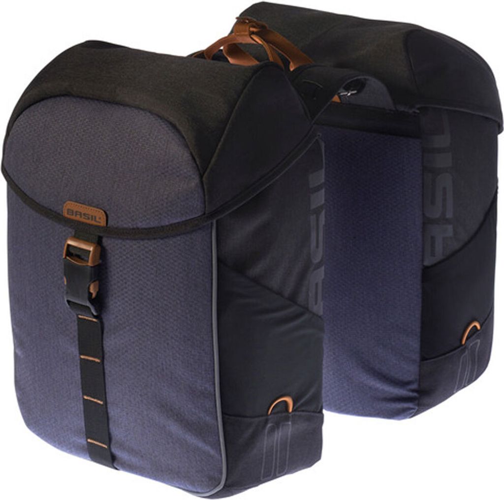 doppel-Fahrradtasche Miles 34 Liter grau/schwarz - 17666 Produktbild 