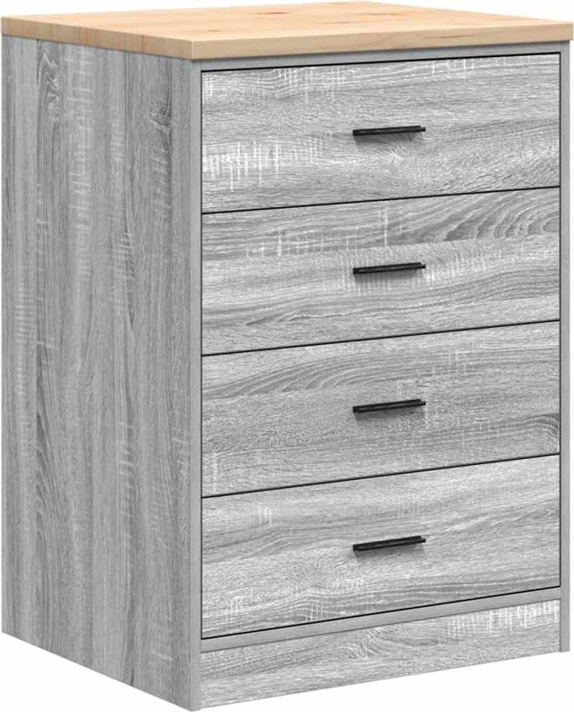 vidaXL Armadio per garage grigio Sonoma in legno di pino Immagine del prodotto 