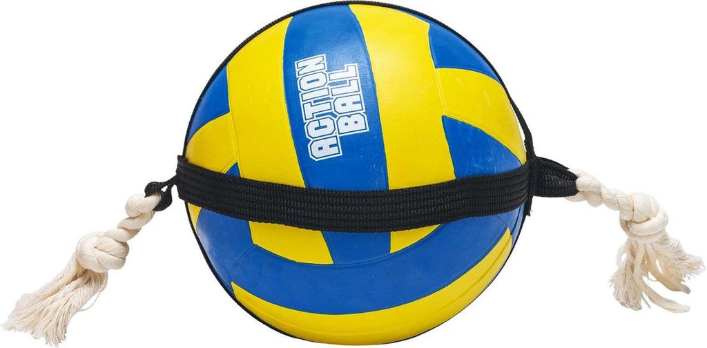 Beeztees Hundespielzeug Action Volleyball mit Seil