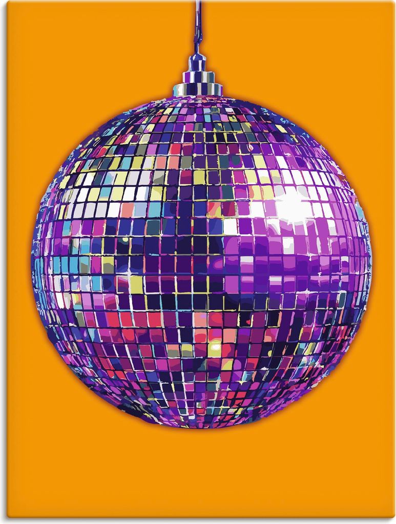 ARTland Leinwandbild Discokugel Größe: 90x120 cm
