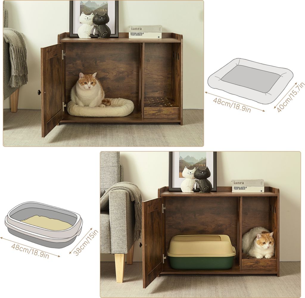 Mondeer Katzenschrank Katzentoilette mit abnehmbare Produktbild 5