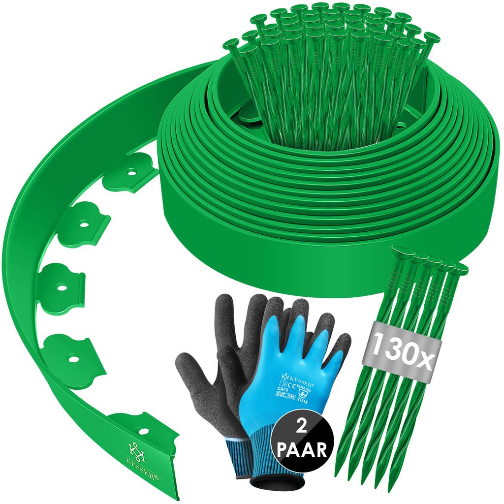 KESSER® Flexible Rasenkante aus Kunststoff Länge 10m Höhe Produktbild 
