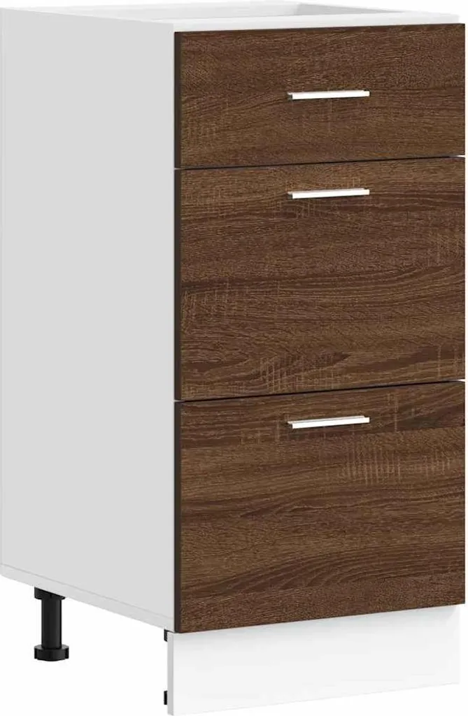 Mobiletto Lyon Rovere Marrone 40x46x81,5 cm | vidaXL Arredo Funzionale