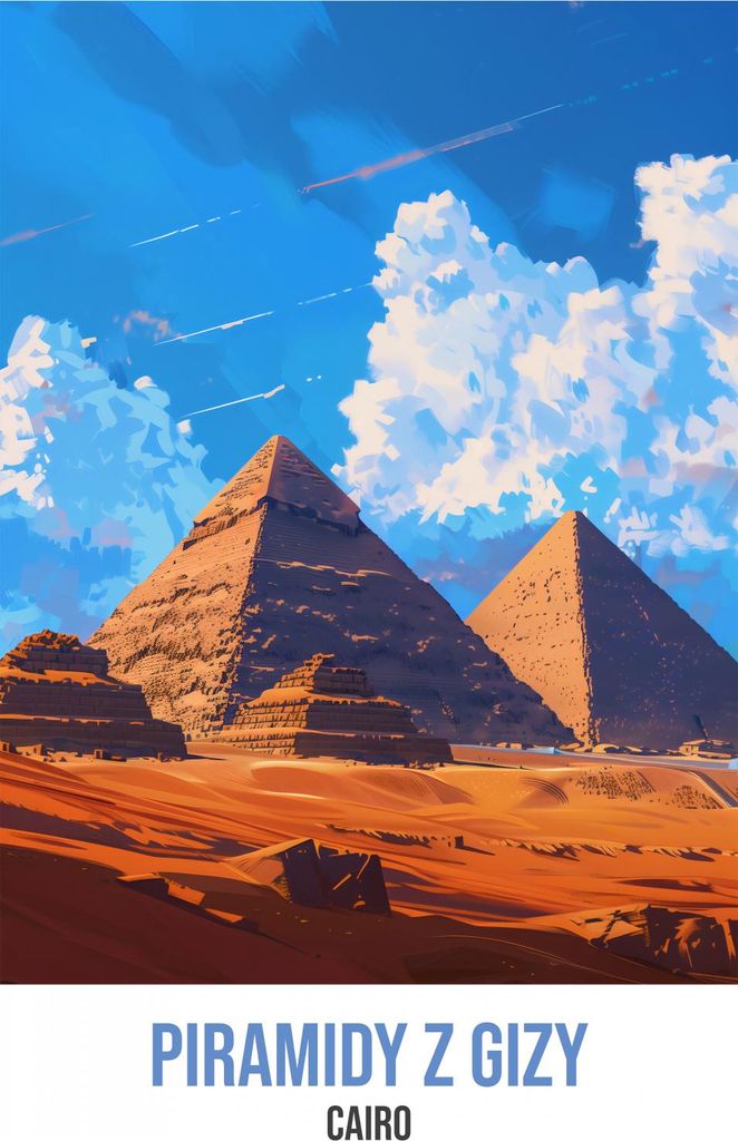 Plakat 68x98cm Pyramiden von Gizeh