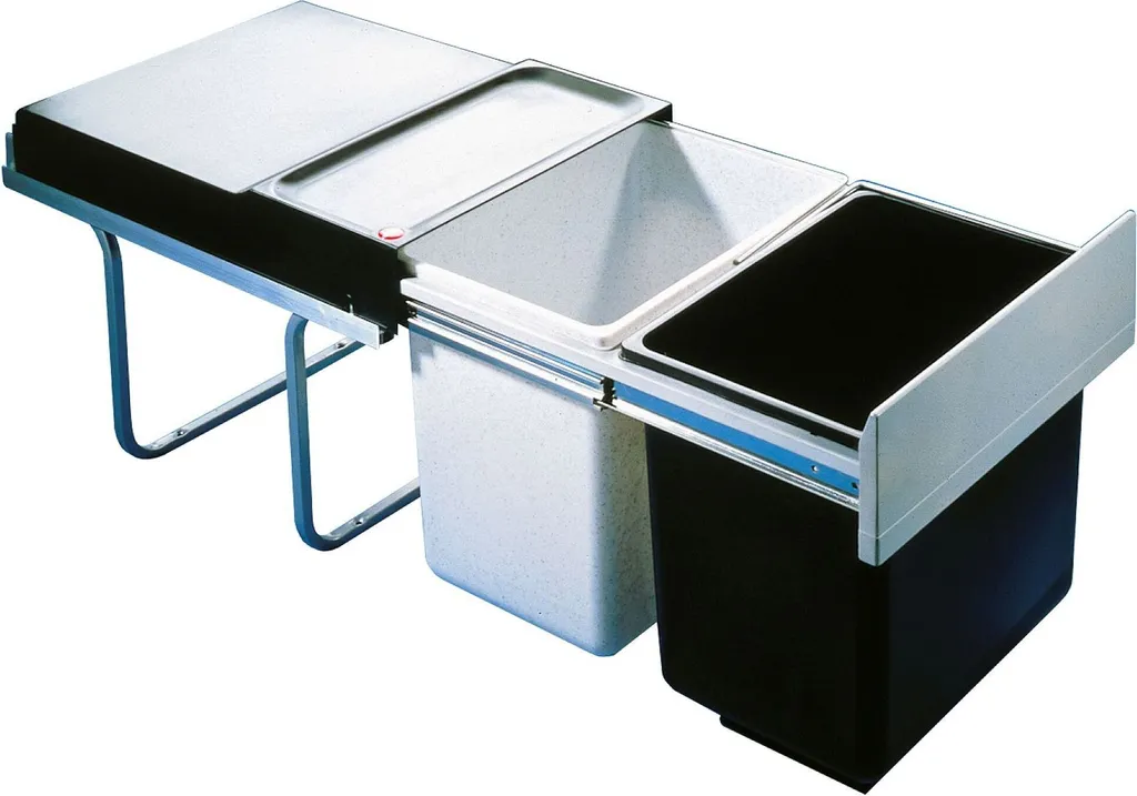 Poubelle Hailo encastrable 2x18L pour meuble de cuisine de 40 cm