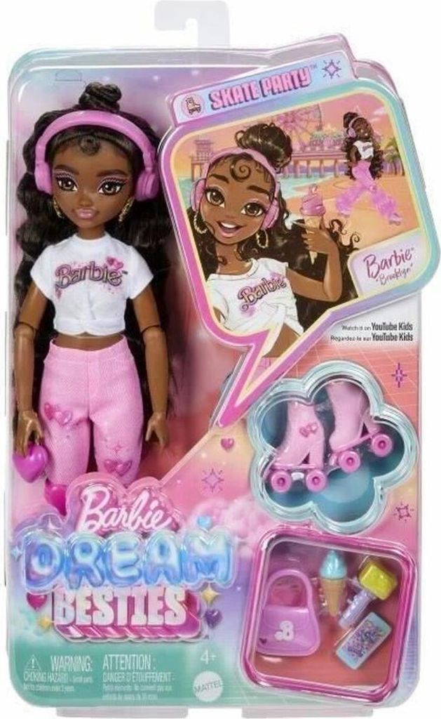Barbie DreamBesties. Puppe auf Rollschuhen JFX97