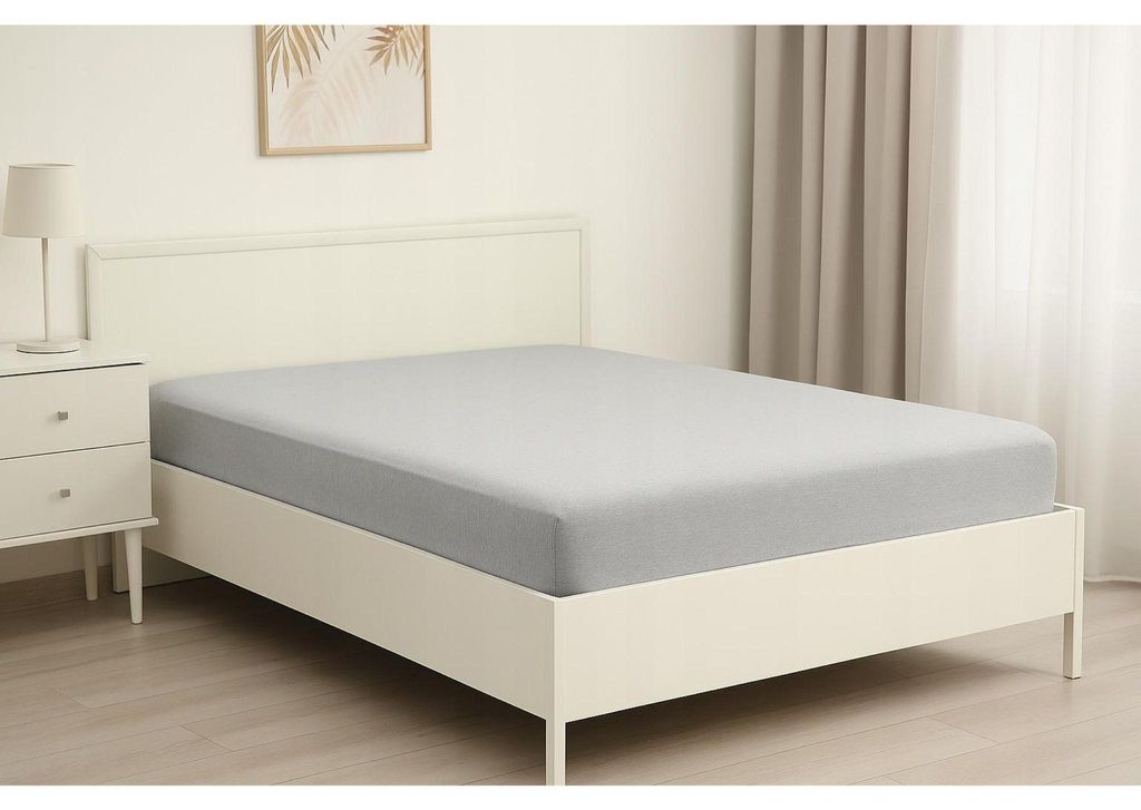 Bettlaken - Spannbettlaken mit Gummizug - 140x200 cm - Jersey - 100% Baumwolle - 160g/m2 - Weiß - Hochwertiges