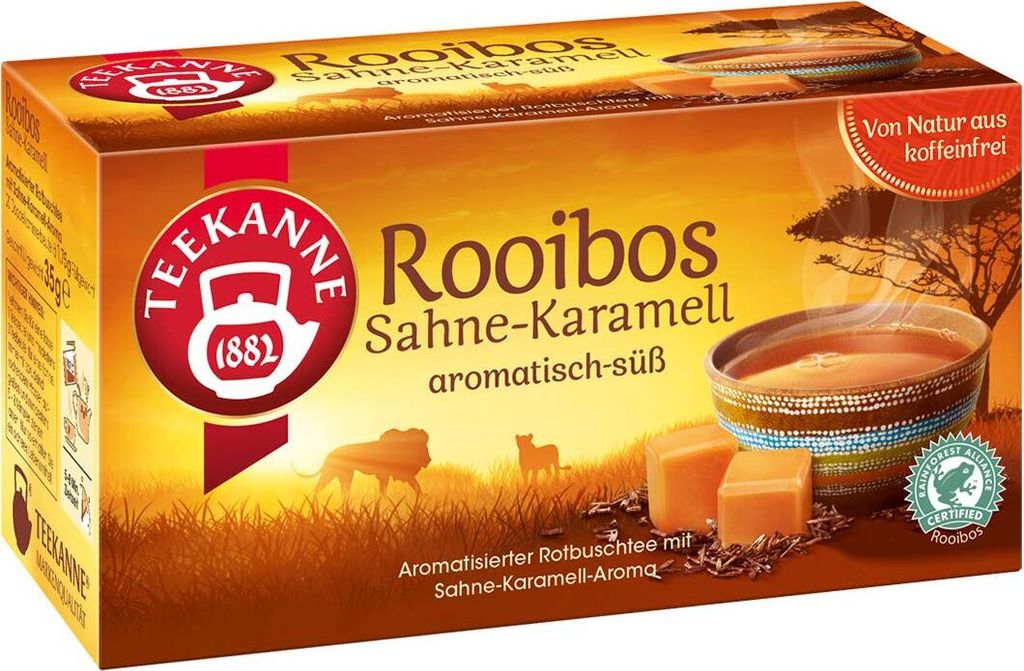 Teekanne Roiboos Sahne-Karamell Teebeutel (20x1,75g Produktbild 