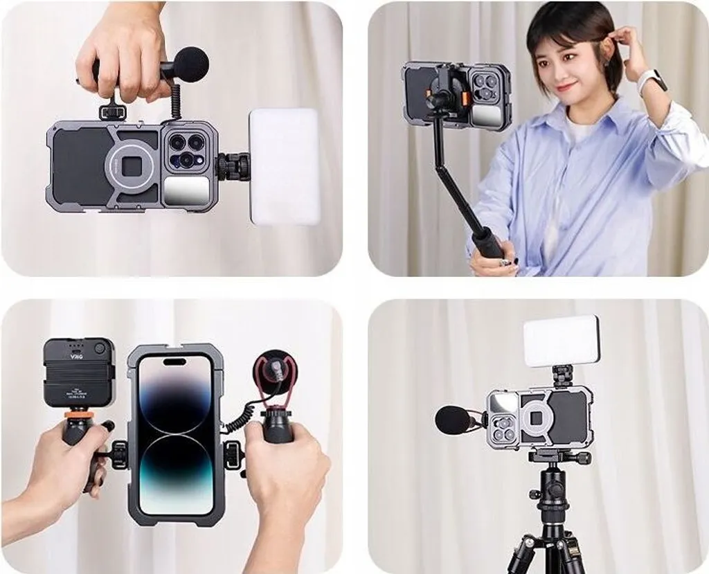 Cadre de tournage 3 ISO et 10 fixations 1/4 pour iPhone 14 PM - 2