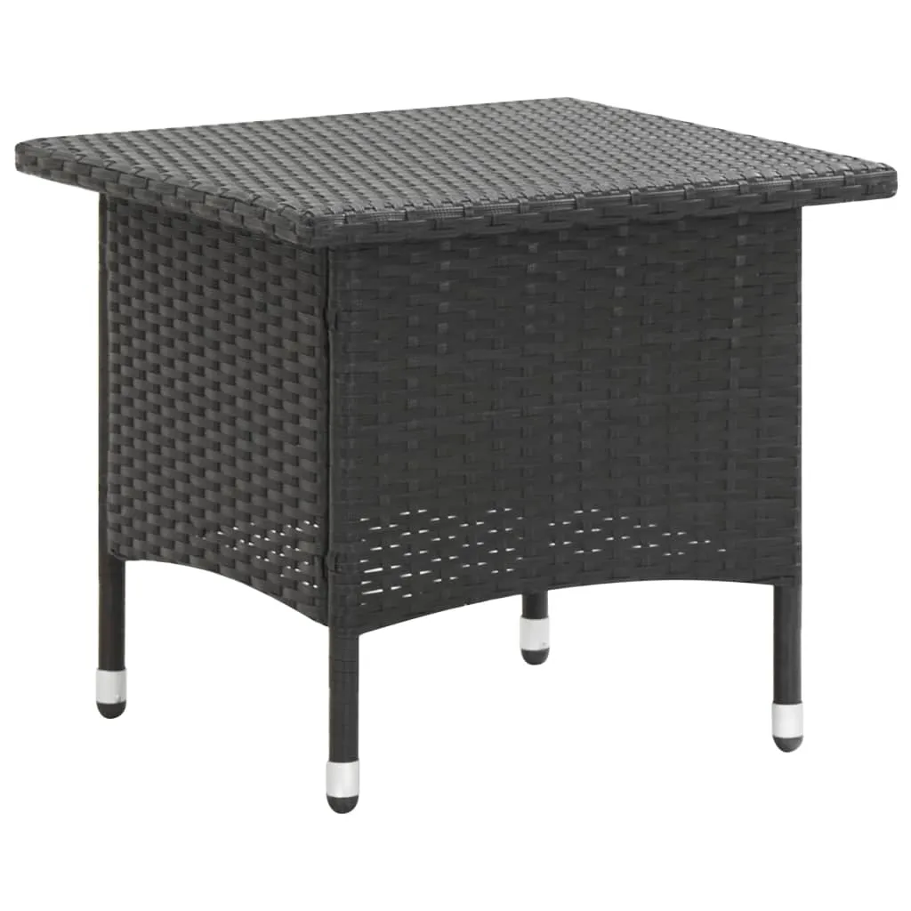 Table de thé noire résistante aux intempéries, mobilier jardin durable