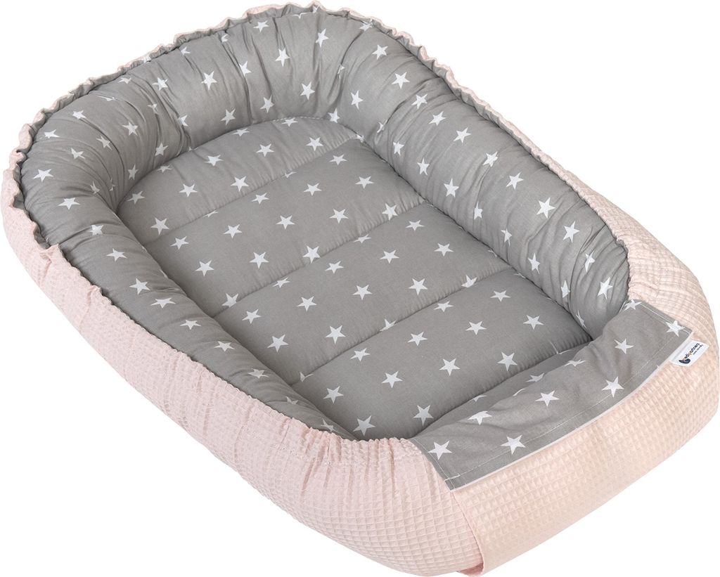 Nid de bébé, lit de voyage, 100x60x15, étoiles grises avec Image du produit 