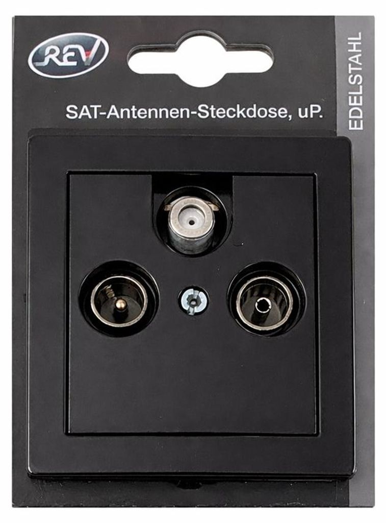 REV Ritter SAT-Antennendose Schwarz 75 Ohm Produktbild 