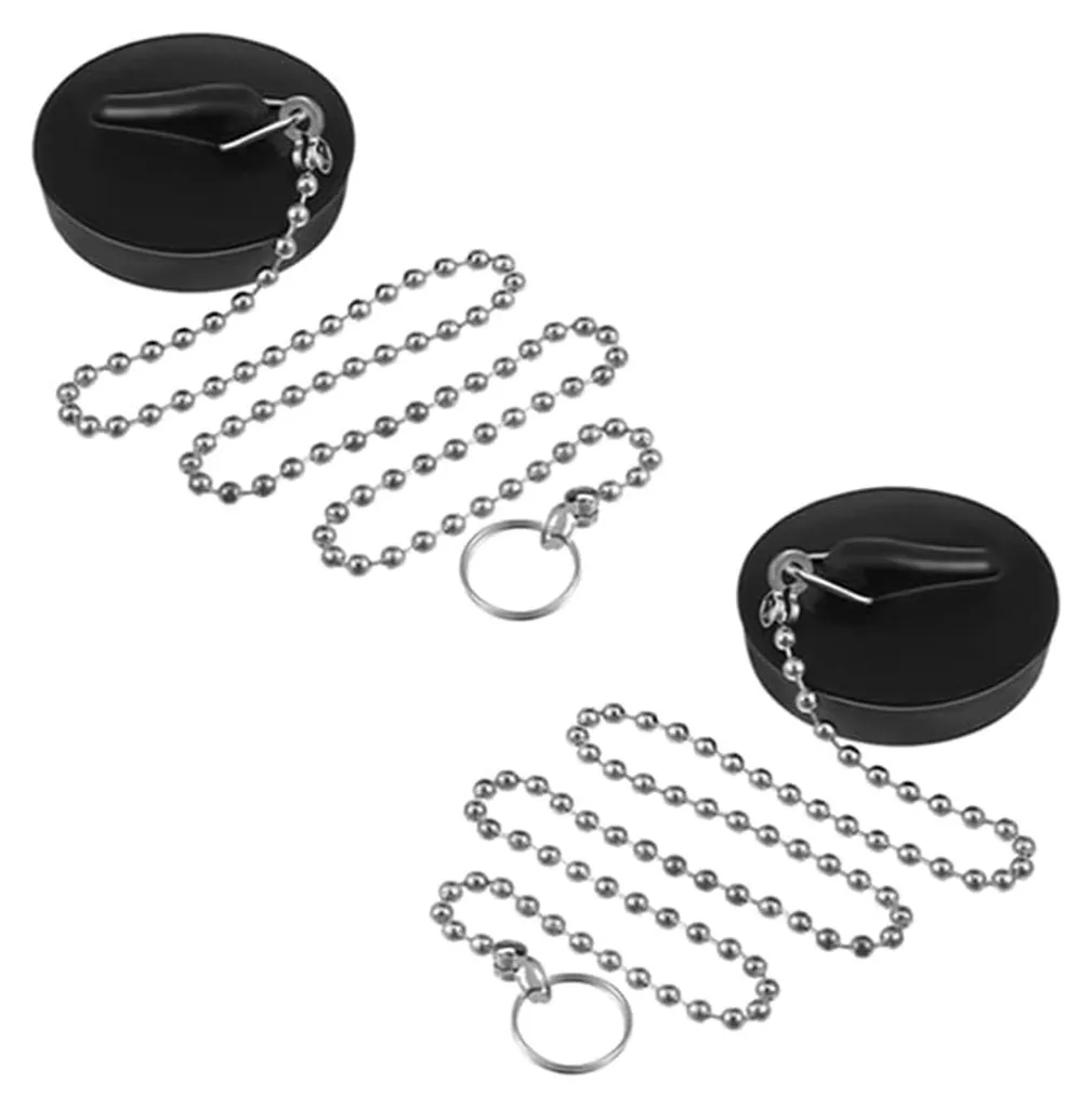 Lot de 2 bouchons de rechange pour baignoire et lavabo de cuisine 40 cm