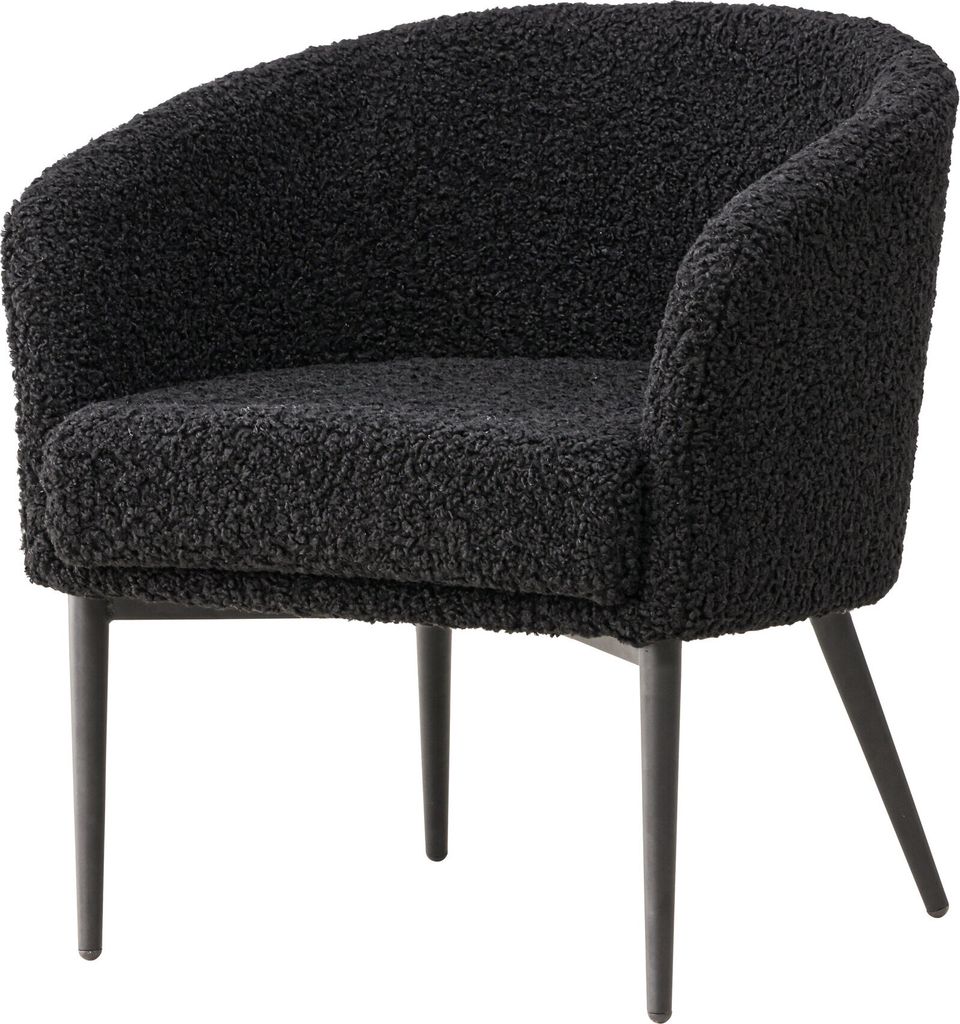 Venture Home Cocktailsessel Fluffy Schwarz