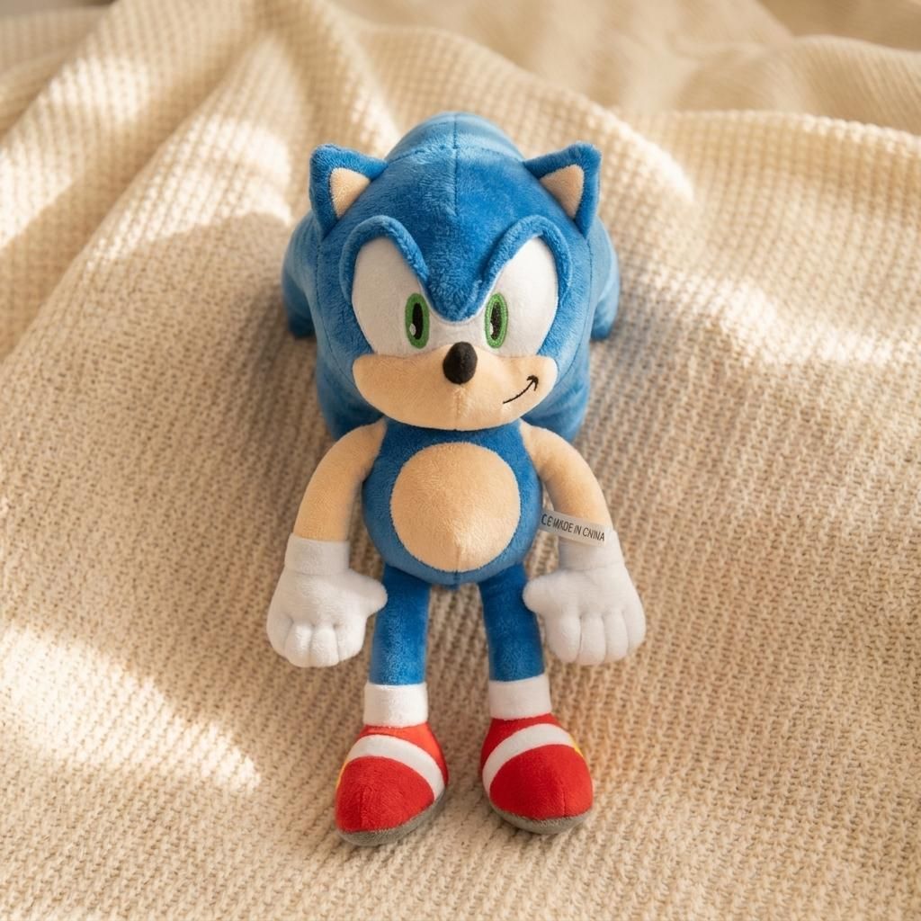 Sonic the Hedgehog Sonic Plüschtier 30 cm – Kuschelfigur Sonic, Tails, Knuckles, Shadow & Amy – Geschenk für Kinder & Fans