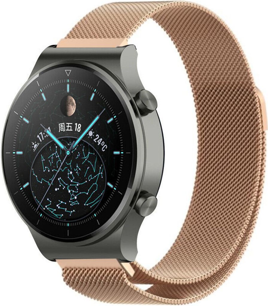 Strap-It Huawei Watch GT 2 Pro Milanese-Armband (Roségold)