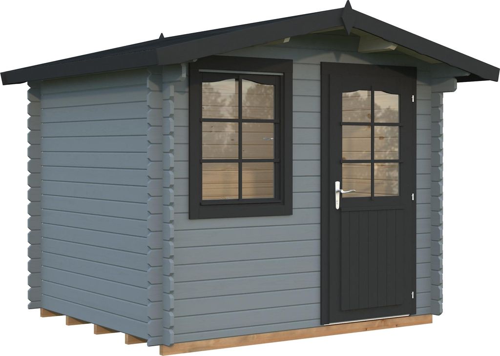 Palmako Gartenhaus Emma 4,6 m² - 28 mm Grau hellgrau/anthrazit